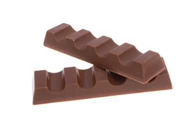 chocolate bar with milk filling isolated
