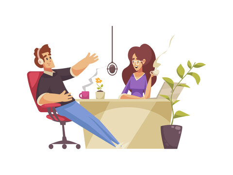 recommend clip art: Radio Hosts Show Composition