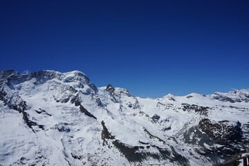 Fototapeta na wymiar Mountains with snow in Zermatt Switzerland