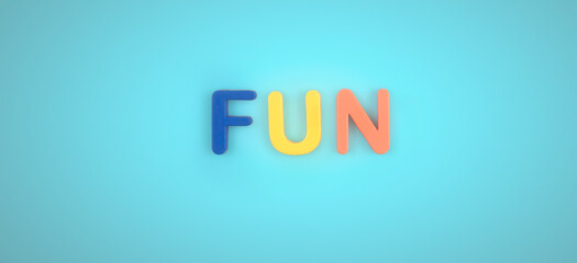 Word fun made of letters isolated