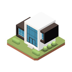 Modern Suburban Building Composition
