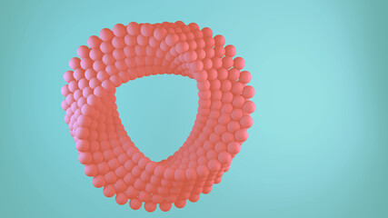 3D illustration composed of spheres