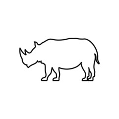 rhinoceros icon design template vector isolated illustration