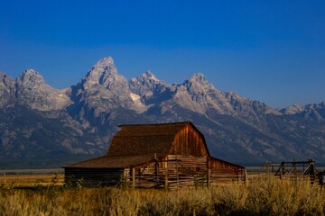 T.A. Moulton Barn in the Morning, Grand Teton National Park, Wyoming, USA