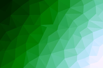 Low poly gradient different shades of green abstract background