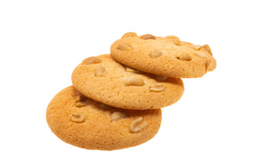 cookies with peanuts isolated