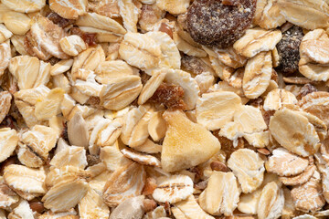 Detailed and large close up shot of cereal.