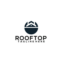 Rooftop logo concept vector isolated in white background