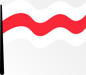 Belarus national white-red-white flag vector illustration