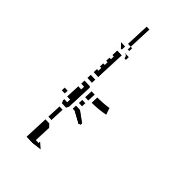 centerfire rifle glyph icon vector. centerfire rifle sign. isolated contour symbol black illustration
