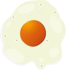 Fried egg icon on white background. Breakfast egg. Vector illustration