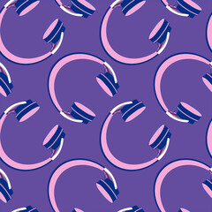 Seamless pattern on a square background, square, tile - Headphones - music, podcasts, audio, listen
