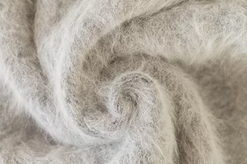 Foto auf Alu-Dibond Swirl of alpaca fabric and mohair wool texture © Дмитрий Сидор