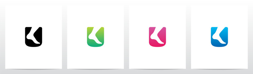 Foot Ankle On Letter Logo Design U © recehan