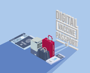 isometric digital vaccine passport