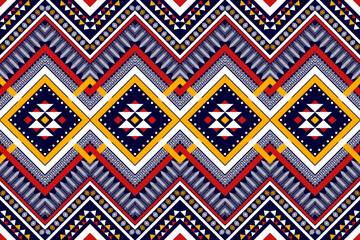 Geometric ethnic pattern design. Aztec fabric carpet mandala ornament boho chevron textile decoration wallpaper. Tribal turkey African Indian traditional embroidery vector illustrations background 