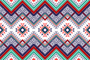 Geometric ethnic pattern design. Aztec fabric carpet mandala ornament boho chevron textile decoration wallpaper. Tribal turkey African Indian traditional embroidery vector illustrations background 