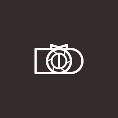 Letter D photography symbol logo design
