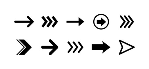 Arrow icons. Set of arrows. Vector collection.