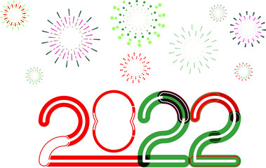 happy new year, colored 2021 numbers, design elements for new year decor, 2021 vector