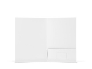 Blank folder with business card mockup