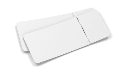 Blank airplane or event ticket mockup