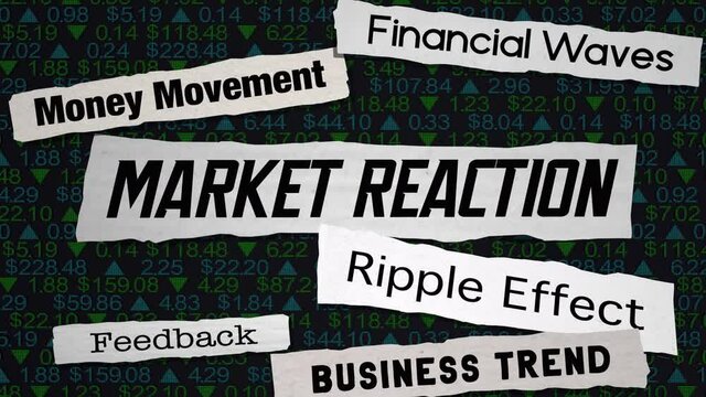 Market Reaction News Headlines Stock Impact Business Share Prices 3d Animation