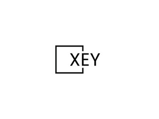 XEY letter initial logo design vector illustration