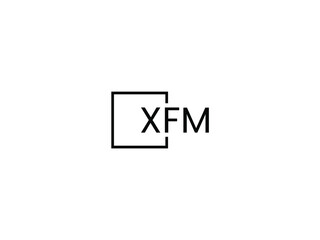 XFM letter initial logo design vector illustration