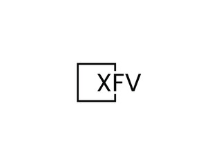 XFV letter initial logo design vector illustration