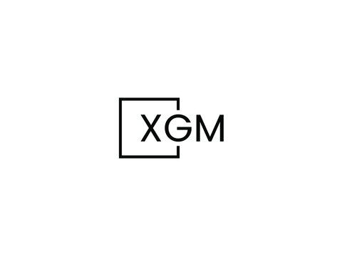 XGM letter initial logo design vector illustration