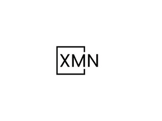 XMN letter initial logo design vector illustration