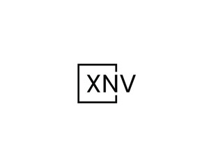 XNV letter initial logo design vector illustration