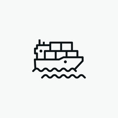 Delivery Ship Package vector sign icon