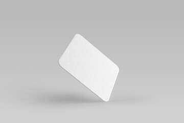 Blank square floating beer pad mockup a white background, craft beer mockup templates, with empty space to place your label or design