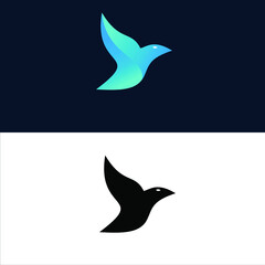 pigeon logo flat design business bird illustration Creative pigeon logo type