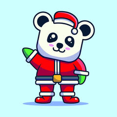 cute animals celebrating christmas wearing santa claus uniform