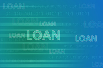 2d rendering loans text business background
