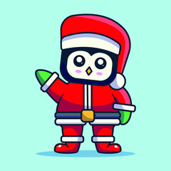 cute animals celebrating christmas wearing santa claus uniform