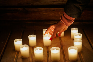candles in the church