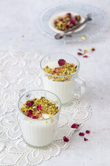 Sahlab drink is a Middle Eastern sweet milk pudding	