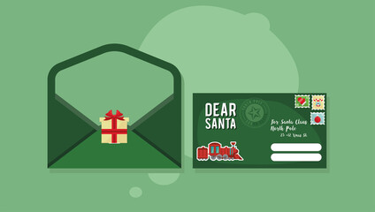 green santa letter