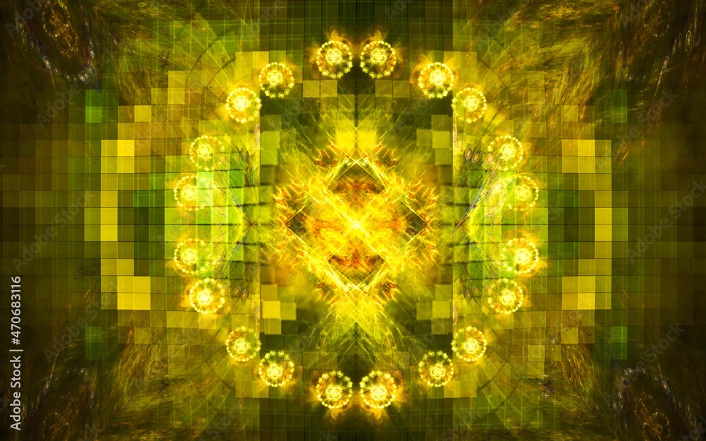 Aufkleber digital illustration abstract image generated fractal background image wallpaper pattern of various 