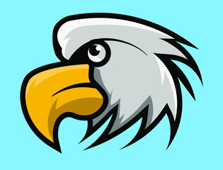 Eagle head vector illustration. Eagle mascot design