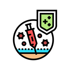 Fototapeta active immunity color icon vector. active immunity sign. isolated symbol illustration obraz