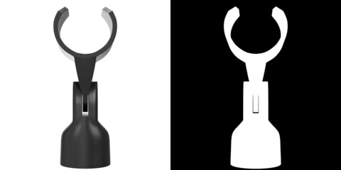 3D rendering illustration of a microphone holder