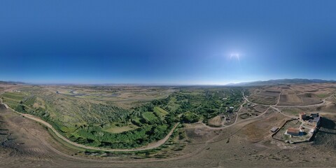 360 panorama fortress, aerial view