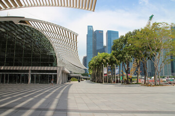 modern buildings at marina bay in singapore 