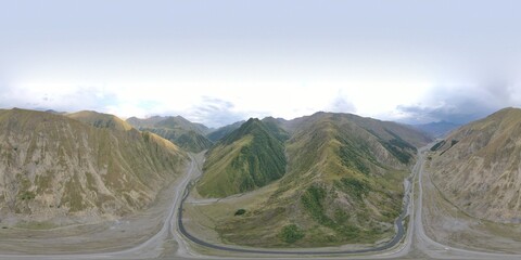 360 panorama of the Caucasus Mountains