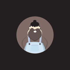 Man cartoon illustration logo design premium vector